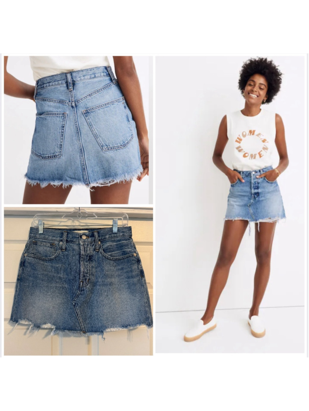NWOT Madewell Rigid Denim Relaxed Mini Skirt Size 26 Rosehill Wash